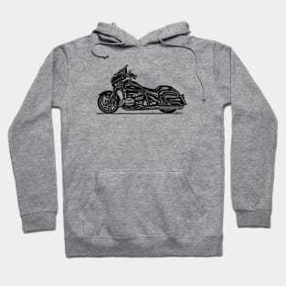 R18 Bike Sketch Art Hoodie